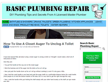 Tablet Screenshot of basicplumbingrepair.com